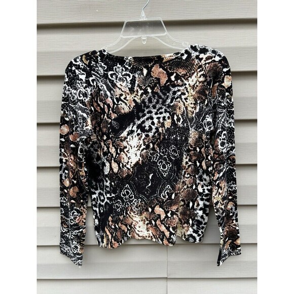 Pierri New York Women’s Sweater Animal Cheetah Print Sequins Y2K Mobwife Size S - Picture 5 of 7